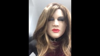 Linda the MILF (female mask, trans, crossdressing, transformation, legs, pantyhose)