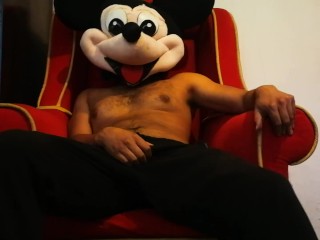 Mickey Mouse masturbates sitting on Santa's chair, full video- The Cazique