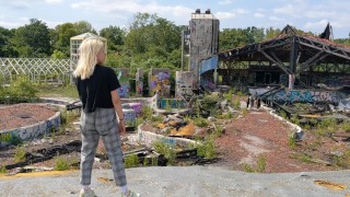 Outside Exploring An Abandoned Water Park Poses A High Risk Of Public Fucking