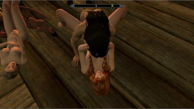 Lesbian Orgy In The Castle Palace!  Skyrim sex mods, Porno Game 3d