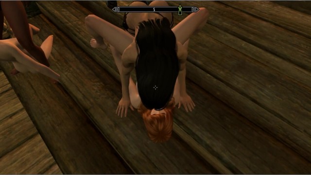 Lesbian Orgy In The Castle Palace!  Skyrim sex mods, Porno Game 3d