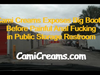 Cami Creams Exposes Big Booty Before Painful Anal Fuck in_Public Storage Restroom - Sexy VoiceASMR