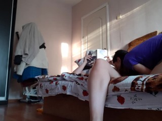 When my stepsister was reading a book, I_would lick her_pussy