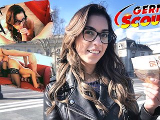 German Scout - Tiny Glasses College Girl Frederica Pick Up And Fuck At Public Casting