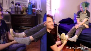 Manic's Stinky First Time Foot Worship Turns Her On And Turns The Makeout Session Into A Makeout Session