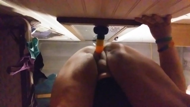 Stretching my tight boi pussy with rainbow dick 38