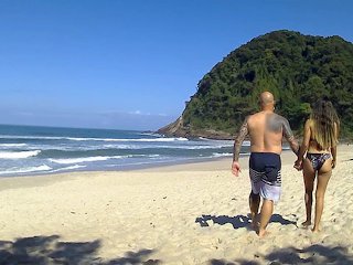 Mike Takes His Girlfriend On The Beach And She Fucks A Stranger In The Car And Jerks Off Another Guy