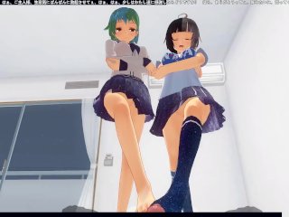3D HENTAI POV Earth-chan and Moon-chan Give You_a Blowjob