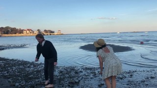 Finding Cool Smooth Rocks In The Sand By An Amateur Couple