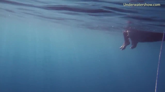 Naked girls on Tenerife having fun in the water