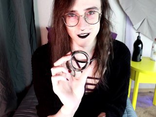 Goth Gf Models Her Cock Ring For You