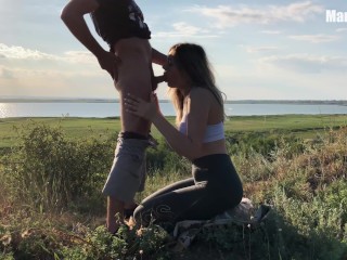 Fucked a fit girl right duringtraining outdoors