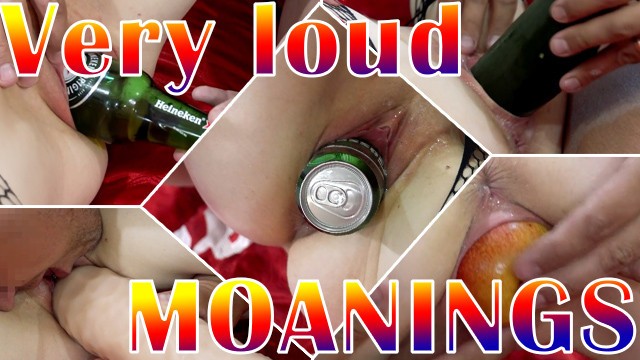 Compilation of Loud Moaning and Huge Object Insertion Fuck pic