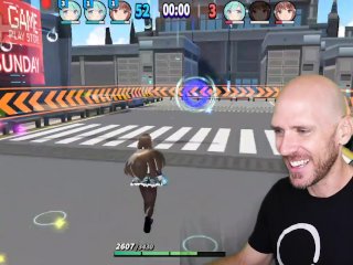 Johnny Sins - Playing Hentai Porn Games Boobs in the_City!
