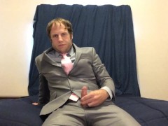 Groom Jerks and Cums On Face Of Homo Sub POV
