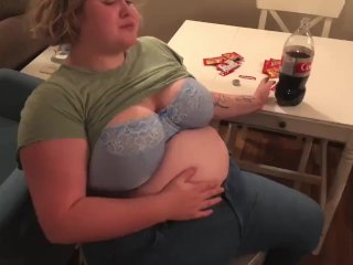 Alice Eats: Loud Wet Burps And Huge Belly Expansion