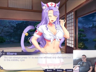 Sexy Neko-Nurse Catgirl Kiara And My Ara Ara_Adventure Ep.2 Funny Gameplay Commentary