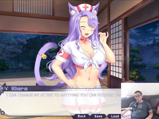Sexy Neko-Nurse_Catgirl Kiara And My Ara Ara Adventure Ep.2 Funny Gameplay Commentary