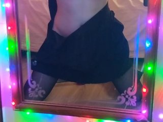 Riding My Dildo_in the Mirror, I Cum So ManyTimes