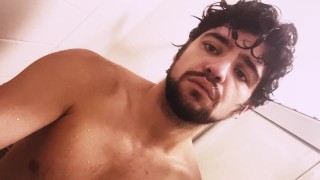 In The Shower A Big Pierced Cut Dick Can't Cumulate
