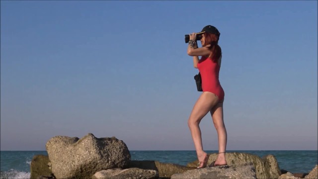 BAYWATCH BABES DANCE ON THE BEACH - Sofia Bellucci