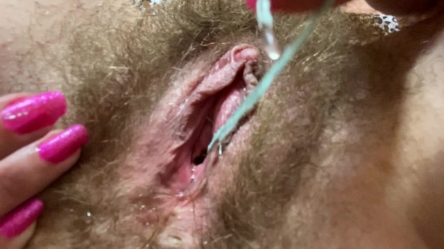 I came twice during my Period ! Close up Hairy Pussy Big Clit Torturing  Dripping Wet Orgasm - Pornhub.com