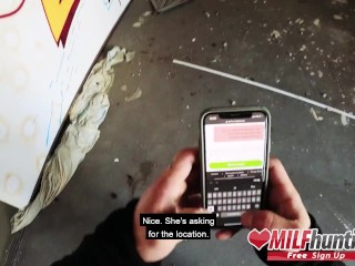MILF Hunter lets MILF Vicky Hundtsuck dick in a lost place! milfhunting24