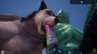 Wild Life Fucks With Lizard Scaly And Furry Hot Wolf Girl