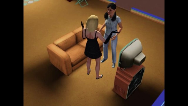 Bedroom pillow fight ends with girlfriends lesbian sex  pc gameplay