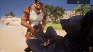 3d Gay Furry Tiger Porn - Wild Life / Gay Furry Porn Black Wolf with Tiger - Pornhub.com