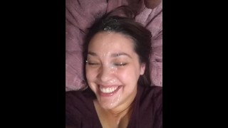 compilation of unused facial clips - massive facials and a surprise facial