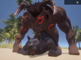 Wild Life / Gay Furry Werewolf With Huge Minotaur