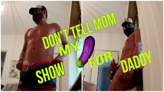 Jerking Off Don't Tell My Mother About How I Showed Stepdad My Dick In Shorts With Stretched Balls