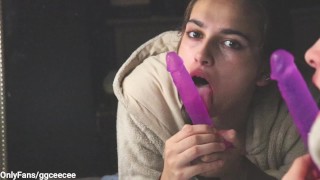 Innocent Dildo Is Found By Bored Horny And Blown