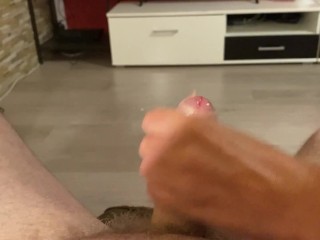 Great handjob with dripping cum and slow orgasm from MILF_wife