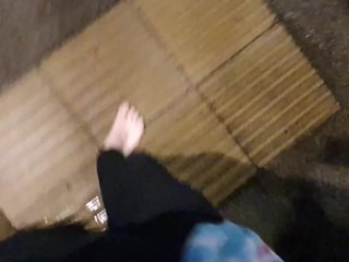 Twink Walks Home In The Rain Barefoot
