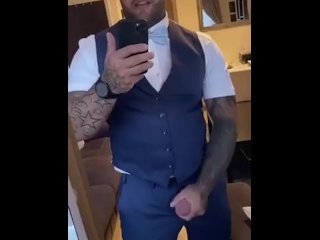 Straight Hunk Andy Lee Wearing Suit, With Huge Cumshot