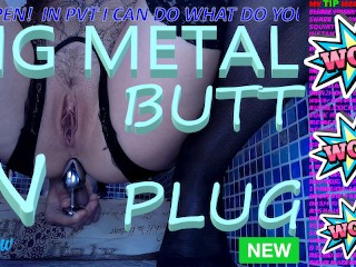 EPIC IN TOILET - WOW & NOW - METAL BIG BUTT PLUG AFTER RABBIT TAIL IN PORNHUB THE BEST ASS- PORNHUB