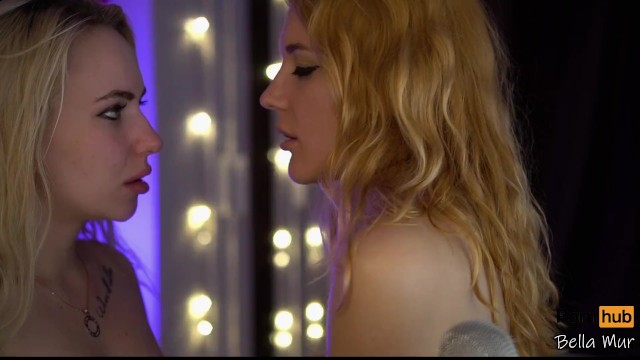 ASMR intense lesbian kiss sounds - Bella Mur