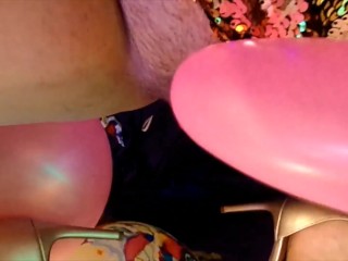 Looner Balloon Party! 100+ Balloons B2P, Hump,Sucked,Fucked& pussy stuffed Balloon/Inflatable Fetish