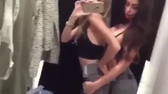 licking pussy of my 18 year old friend in the dressing room