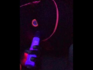 Step Sis With Nice Feet Caught Squirting Under The Black Light