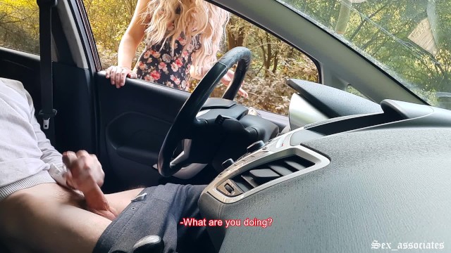 porn video thumbnail for: Public dick flash! caught me jerking off in the car in a public park and help me out.