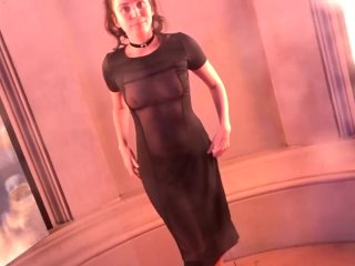 Slut In A See Through Dress