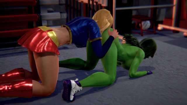 Futa - Anal - Supergirl x She Hulk