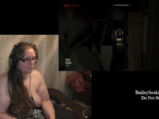 Naked with_Vibrator Outlast Play Through Part 5