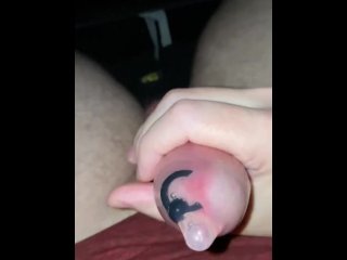 Edging My Massive Pierced Cock In A Condom