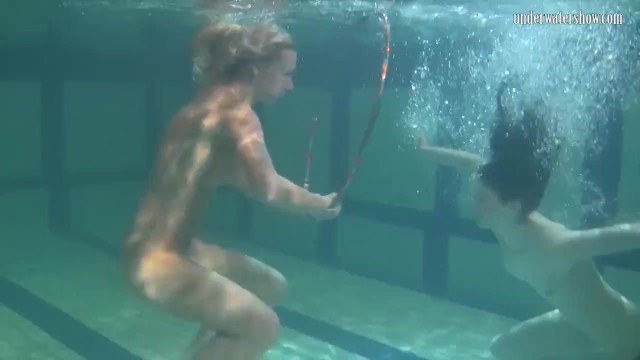 Underwater acrobatics lesbians Irina Barna and Anna Feher