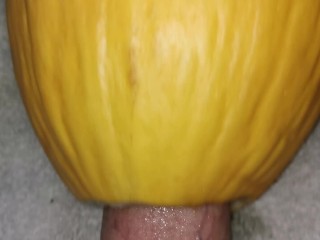 Big dick fucking Watermelon ( canari ) close_up