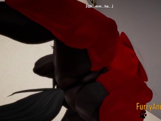 Furry Hentai3D Yiff - Dark Wolf & Red Dragon Hard Sex